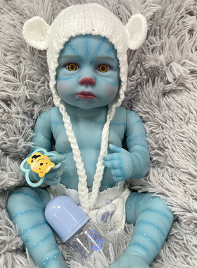 48cm 仿真重生娃娃婴儿软胶玩偶 阿凡达肤色 Reborn Avatar