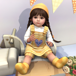 50厘米重生娃娃仿真婴儿布身 中国娃娃可爱高档高级彩绘 跨境