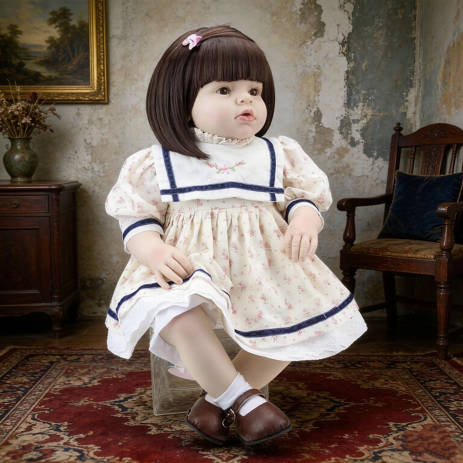 70厘米3D高级彩绘手工硅胶仿真再生婴儿 Liam 重生娃娃人偶玩具