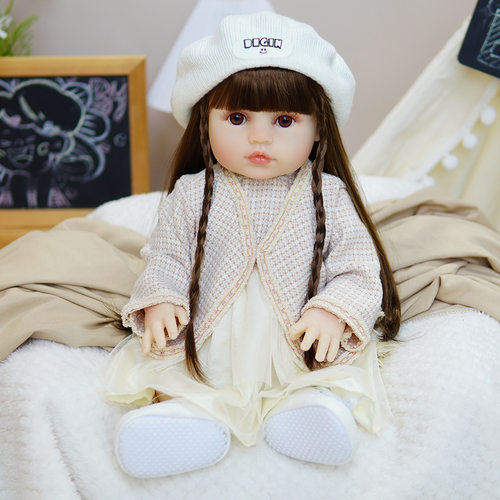 新款22寸仿真重生娃娃女孩玩具礼物小香风换装娃娃reborn doll