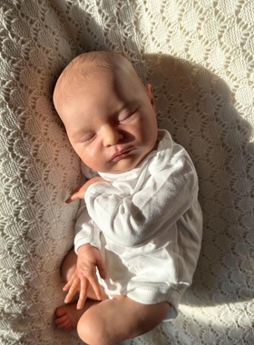 50厘米仿真娃娃布身3D高彩静脉可见reborn baby doll闭眼睡觉婴儿