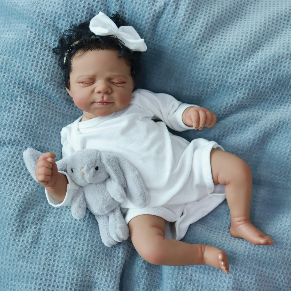 48厘米深肤色仿真婴儿 Reborn Doll Pascale跨境热销黑肤重生娃娃