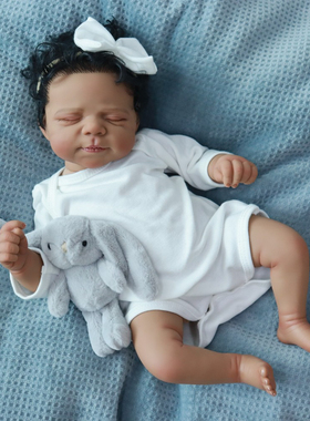 48厘米深肤色仿真婴儿 Reborn Doll Pascale跨境热销黑肤重生娃娃