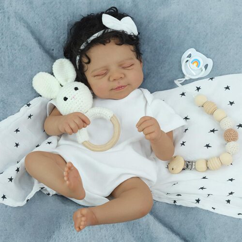 高级彩绘18英寸重生洋女娃娃仿真婴儿reborn doll全软胶人偶玩具