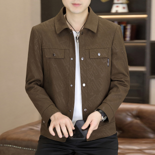 中青年韩版 夹克2026春秋新款 修身 休闲翻领短款 外套 春季 男式 男装