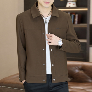 男士 高档商务休闲翻领短款 夹克外套潮流百搭上衣 新款 2026春季