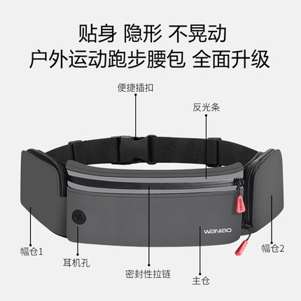 适用于男女运动大屏手机腰包固定系戴在腰部手机套绑带腰式户外袋