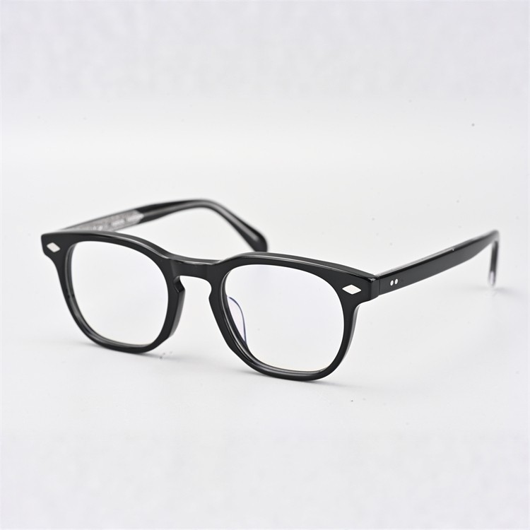 美式复古黑框板材眼镜框男复古板材眼镜架配蓝光近视镜男大脸6686