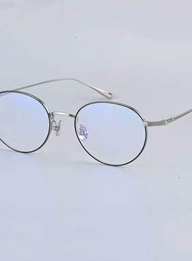 秀智同款时尚框镜架男女小圆框质感配近视轻眼镜近视镜金属架6545