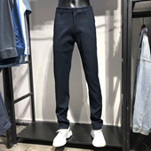 JJ家 小脚商务休闲裤 撤柜秋冬厚款 品牌男装 男士 略修身 藏青色长裤