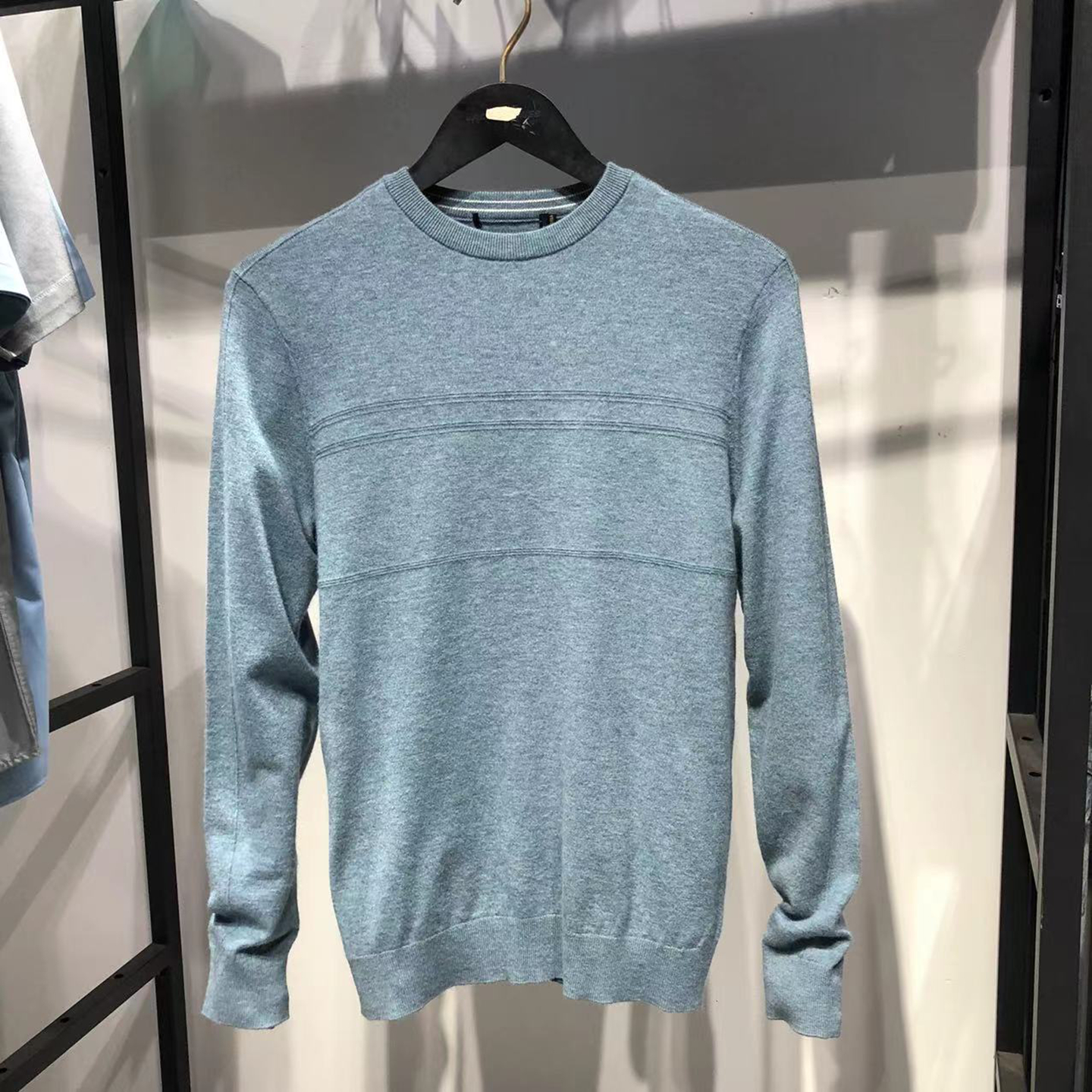 海!青年弹力秋冬季绵羊毛毛衣男