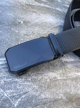 H标！正品大牌~男士黑色真皮自动扣腰带商务休闲百搭头层牛皮皮带