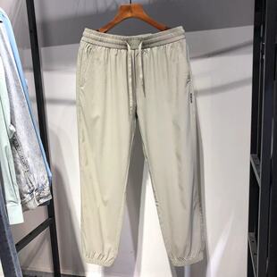 品牌男装商场撤柜夏季速干新款男士宽松束脚九分裤男裤运动裤卫裤