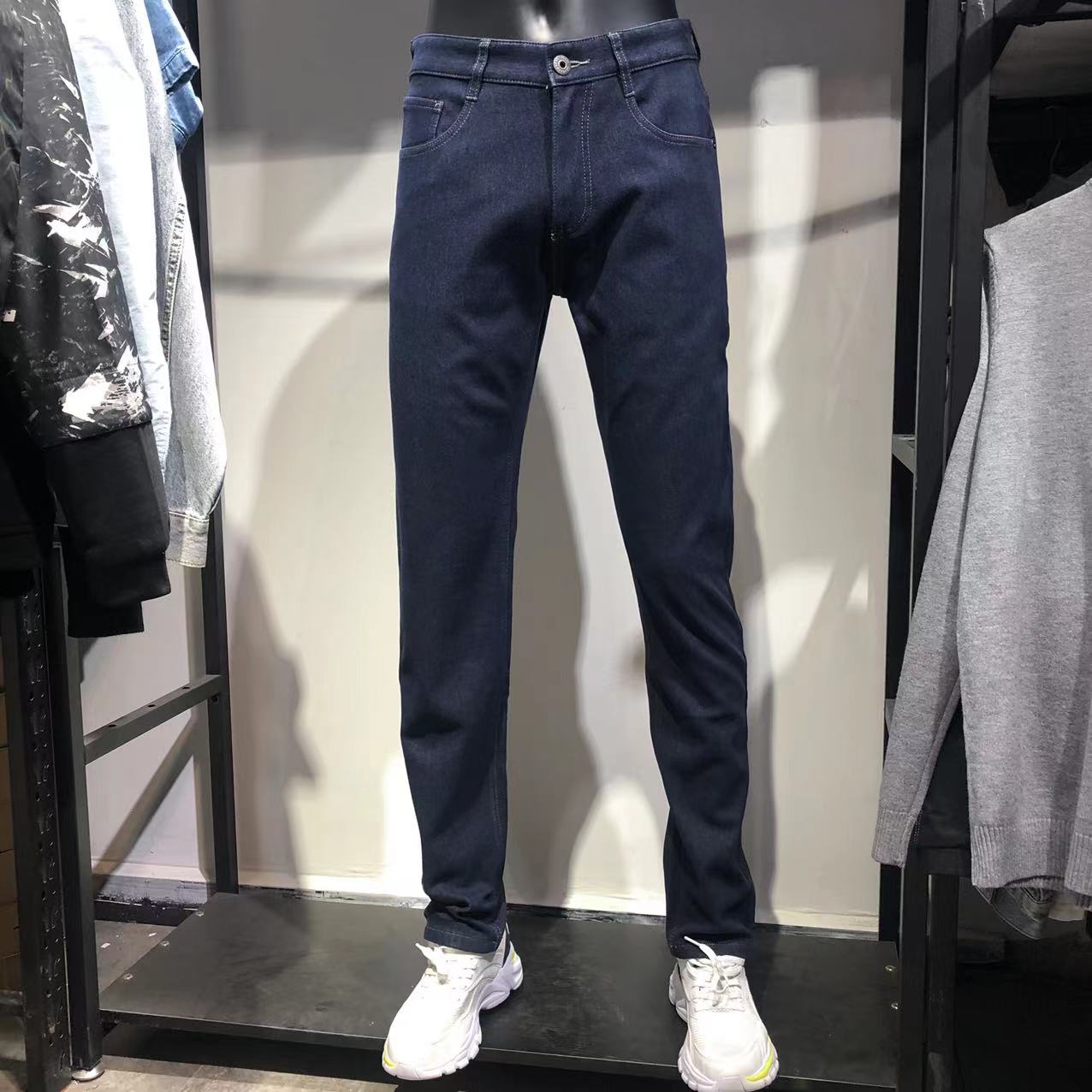 品牌男装长裤秋冬季加绒牛仔裤