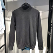 绵羊毛 难得高领 高级灰 手超棒 正品 品牌毛衣男针织衫 大牌