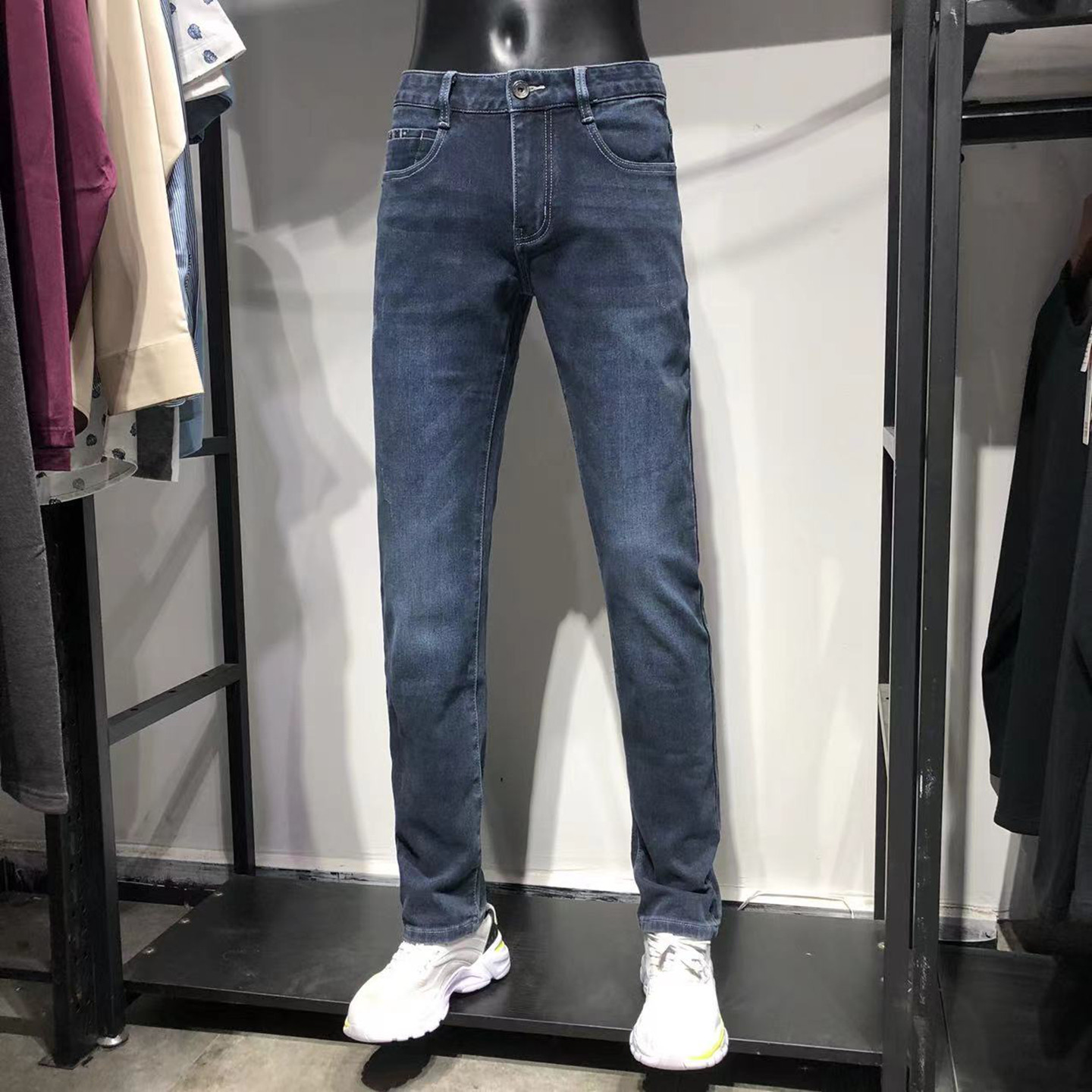 品牌男装！大牌撤柜！男士修身牛仔裤云朵棉秋冬厚款男款男裤长裤
