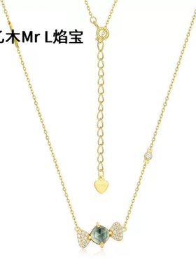 2026新款时尚流行糖果项链小众设计s925纯银镀10K金项链跨境专供