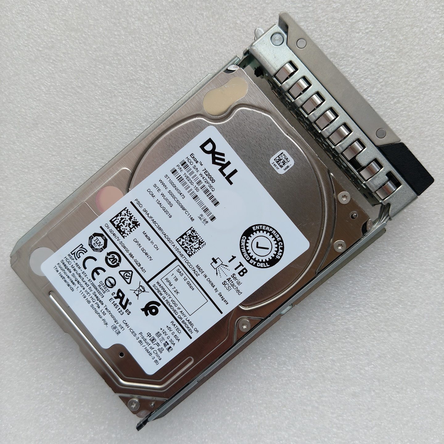 Dell 0D4N7V R740 R840 R640 T440 12Gb SAS 1TB 2.5寸拆机硬盘