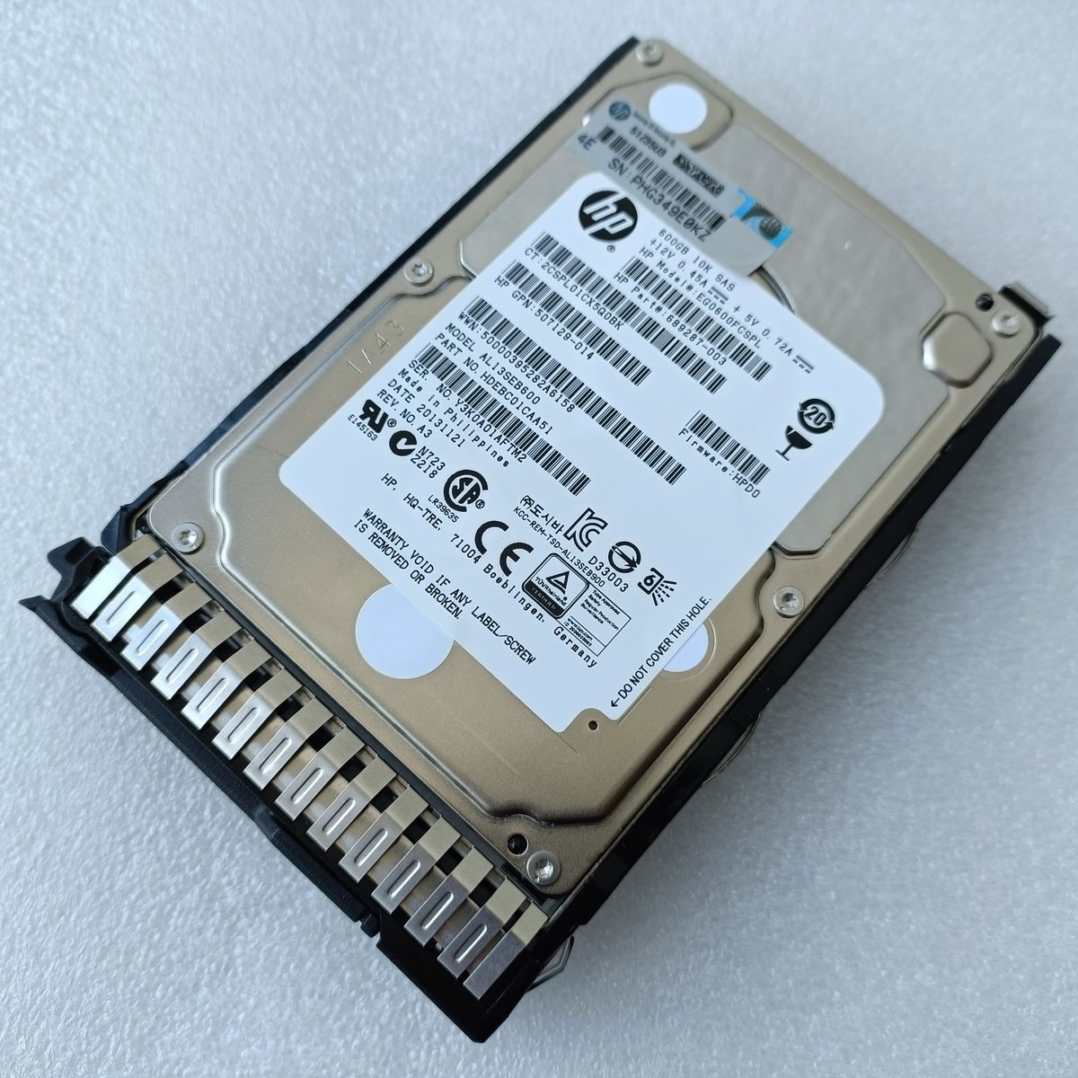 HP 653957-001 EG0600FCSPL AL13SEB600 10K SAS 600G Gen8 硬盘