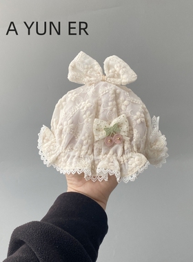 婴儿帽子夏季新生儿太阳防晒春秋公主帽女宝宝遮阳帽薄款0-3-6月1