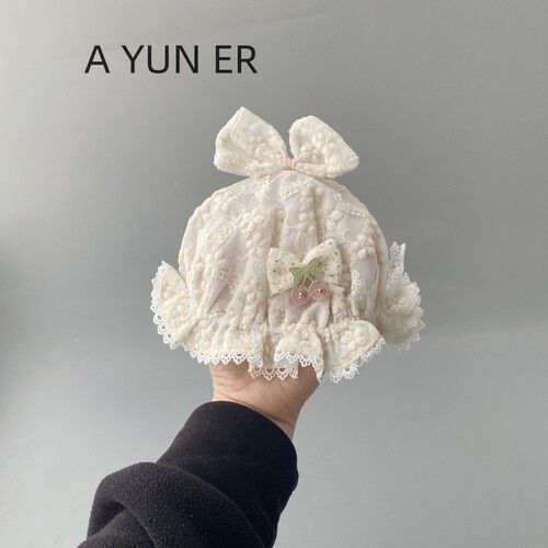 婴儿帽子春夏季新生儿公主帽薄款
