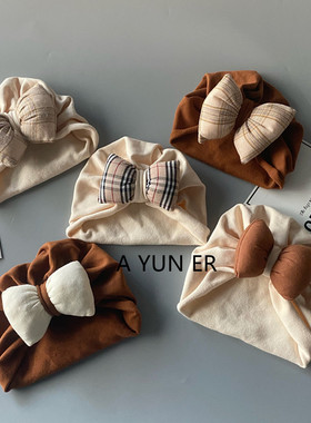 婴儿帽子秋冬加厚护头囟门帽超萌包头帽套头帽可爱保暖宝宝印度帽