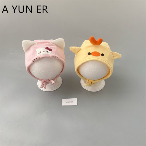 婴儿帽子春秋可爱防风护耳包头帽