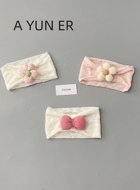 婴儿发带女宝宝满月百天可爱蕾丝蝴蝶结头饰婴幼儿公主护囟门头花