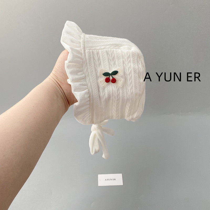 婴儿帽子春秋季女宝宝洋气护耳帽婴幼儿宫廷帽公主风胎帽囟门帽冬