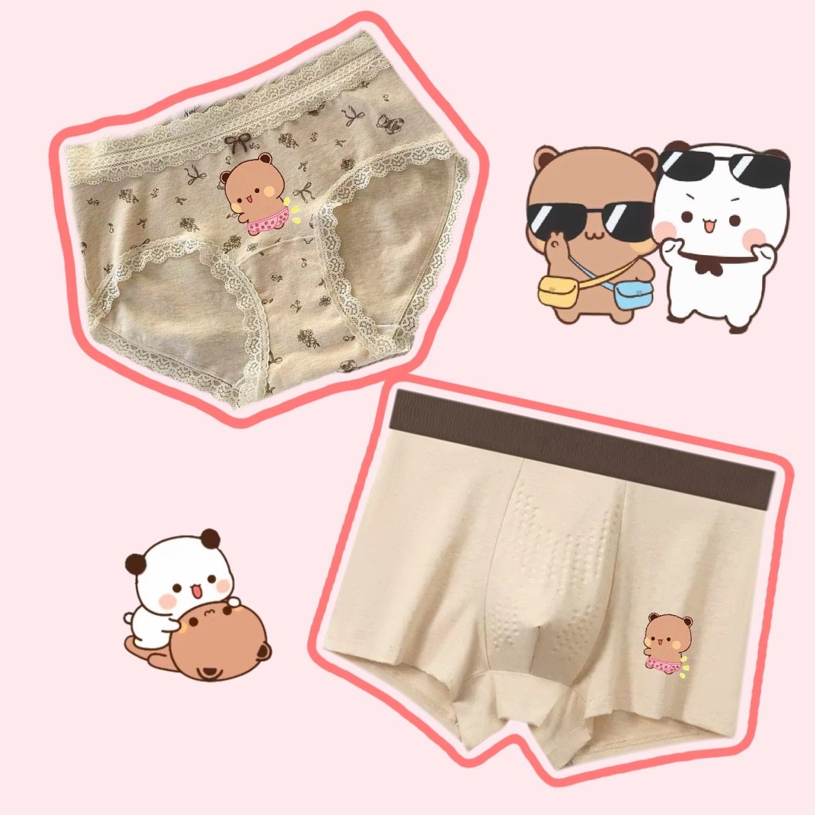 情侣内裤一二布布可爱棉内裤男士平角裤抑菌透气女生三角内裤蕾丝,女士内衣/男士内衣/家居服,平角裤,淘宝优惠券,粉丝福利购,淘宝优惠卷