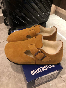 Birkenstock全包勃肯鞋女冬季软木厚底博肯毛毛鞋加绒外穿雪地靴