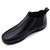 真皮休闲鞋 2026秋冬新款 时尚 男套脚百搭潮男鞋 纯牛皮高帮休闲皮鞋