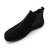 真皮休闲鞋 2026秋冬新款 时尚 男潮套脚百搭反绒磨砂牛皮男鞋 高帮鞋