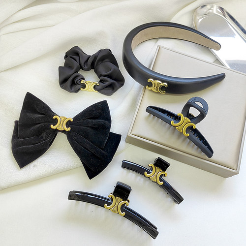 抓夹复古黑色凯旋门头饰发夹