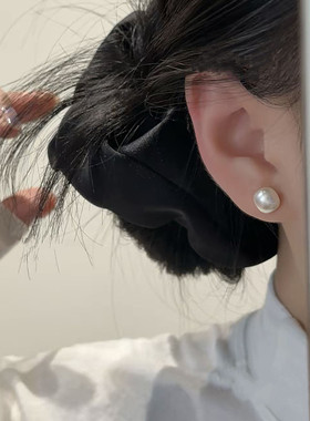 许妍赵露思同款方块珠珠耳钉女