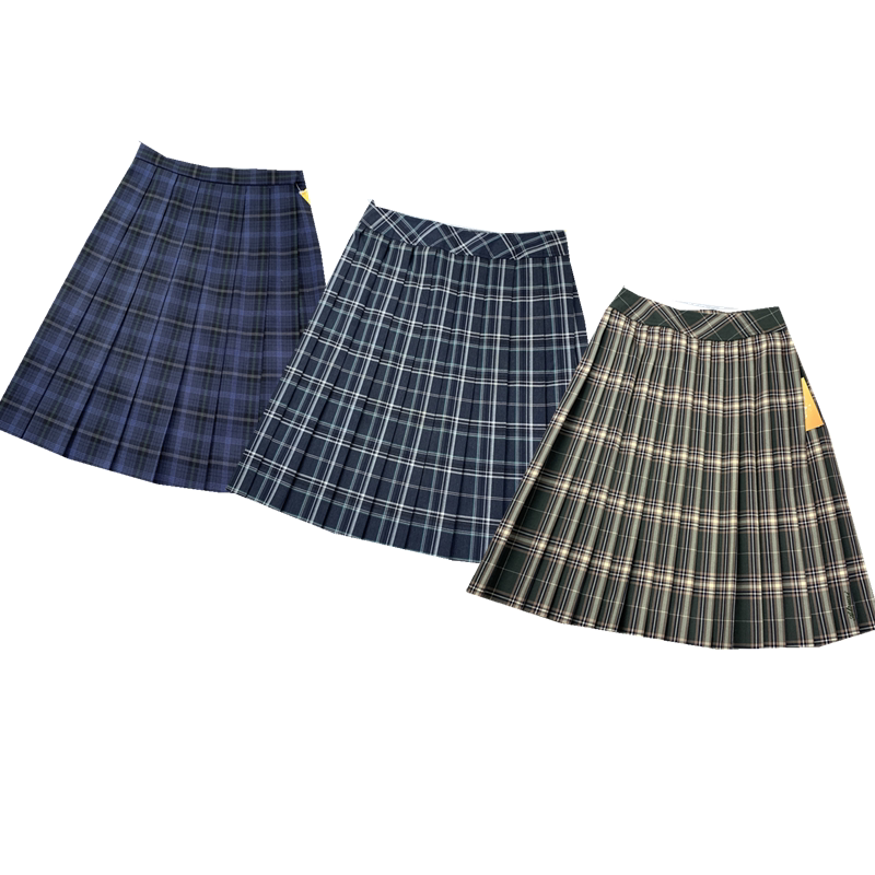 中古日制古着校供学院风百褶裙高校正统校供JK制服裙格子半身裙