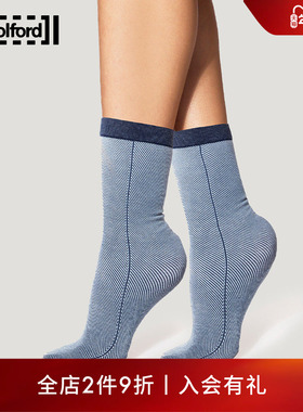 Wolford/沃尔福特Cotton90D秋季棉混纺丹宁短袜45061