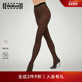 条纹美腿舒适黑丝连裤 Wolford 沃尔福特Monogram20D夏季 丝袜14980