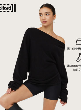 Wolford修身高弹斜肩山羊绒上衣