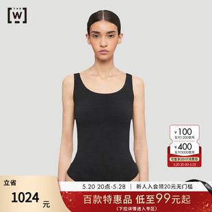 Wolford 黑色柔软舒适内搭贴身背心连体衣75085 沃尔福特W运动时尚