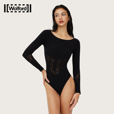 Wolford/Sheer&Net纹理连体衣