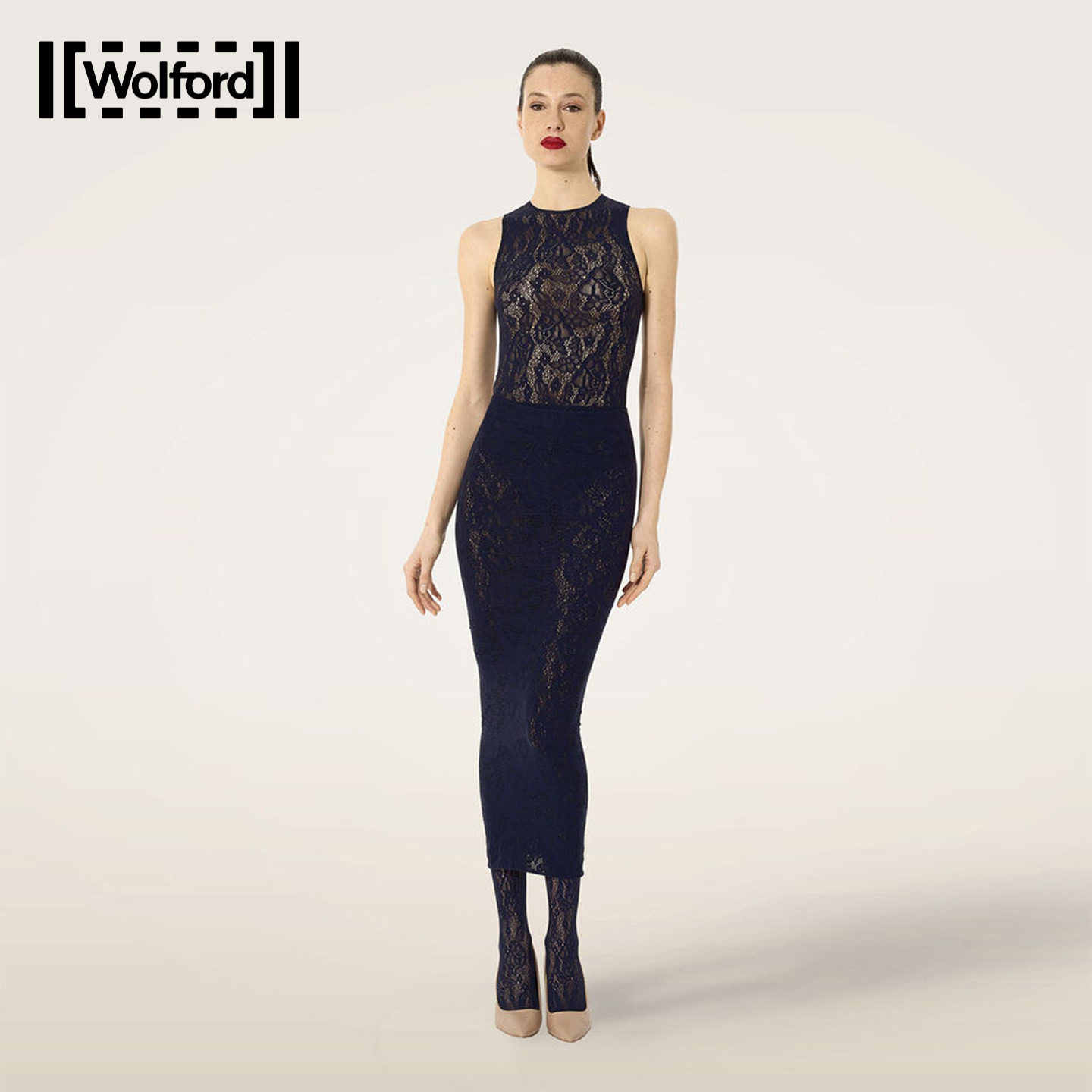 Wolford2026年秋新品InfiniteRoseNet丁字裤连体衣修身高弹79349J