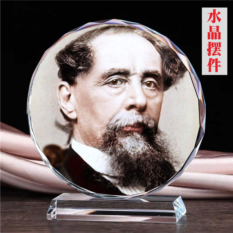 英国画像水晶模型书房人偶工艺品