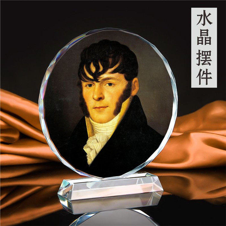 世界画像书房钢琴学员水晶摆件