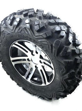 改装四轮沙滩车卡丁车配件26X9R14真空轮胎铝合金轮毂 14寸A字纹