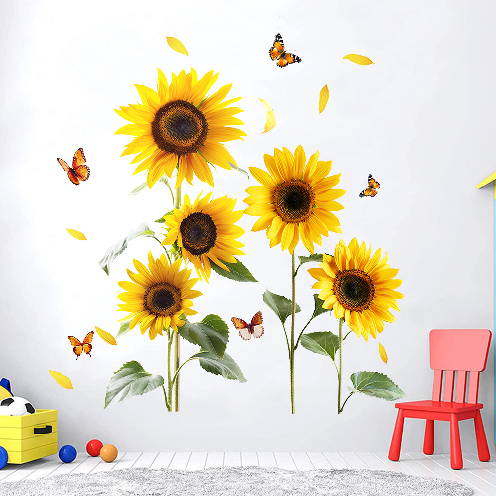 中小学教室班级文化布置向日葵贴纸正能量励志墙面玻璃门装饰墙贴
