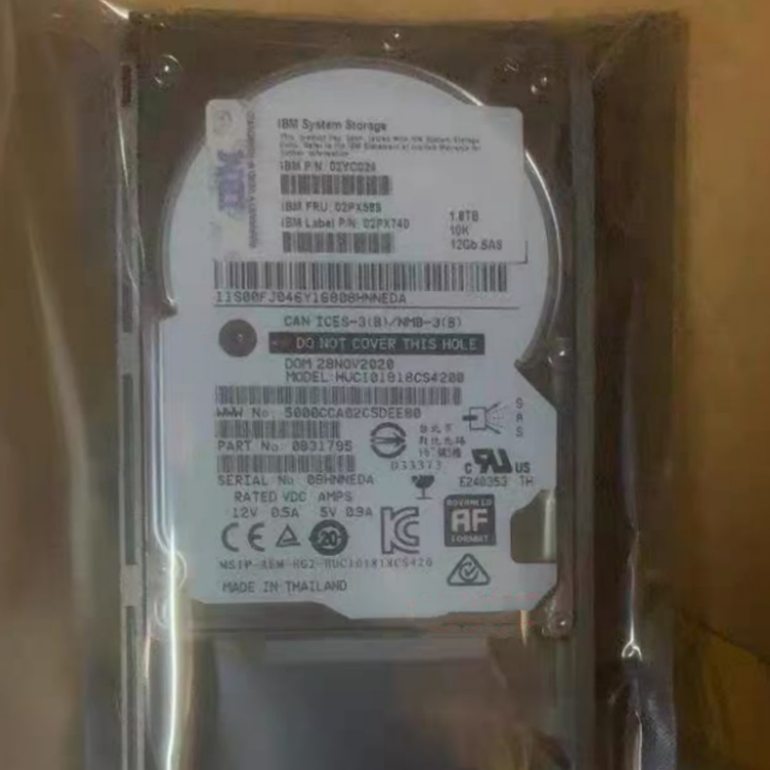 IBM 02YC024 02PX589 02PX740 1.8T 10K SAS 12Gb V5000E存储硬盘