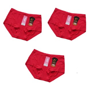 彩田内裤 抗菌底裆女生平角大红本命年 女棉质中腰透气无痕秋冬款
