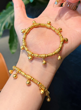 倪妮老铺同款古法平安铃手链女