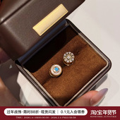 蜜蜂妈手作绿松石星芒双面耳钉女复古高级感精致个性 日常耳饰秋冬